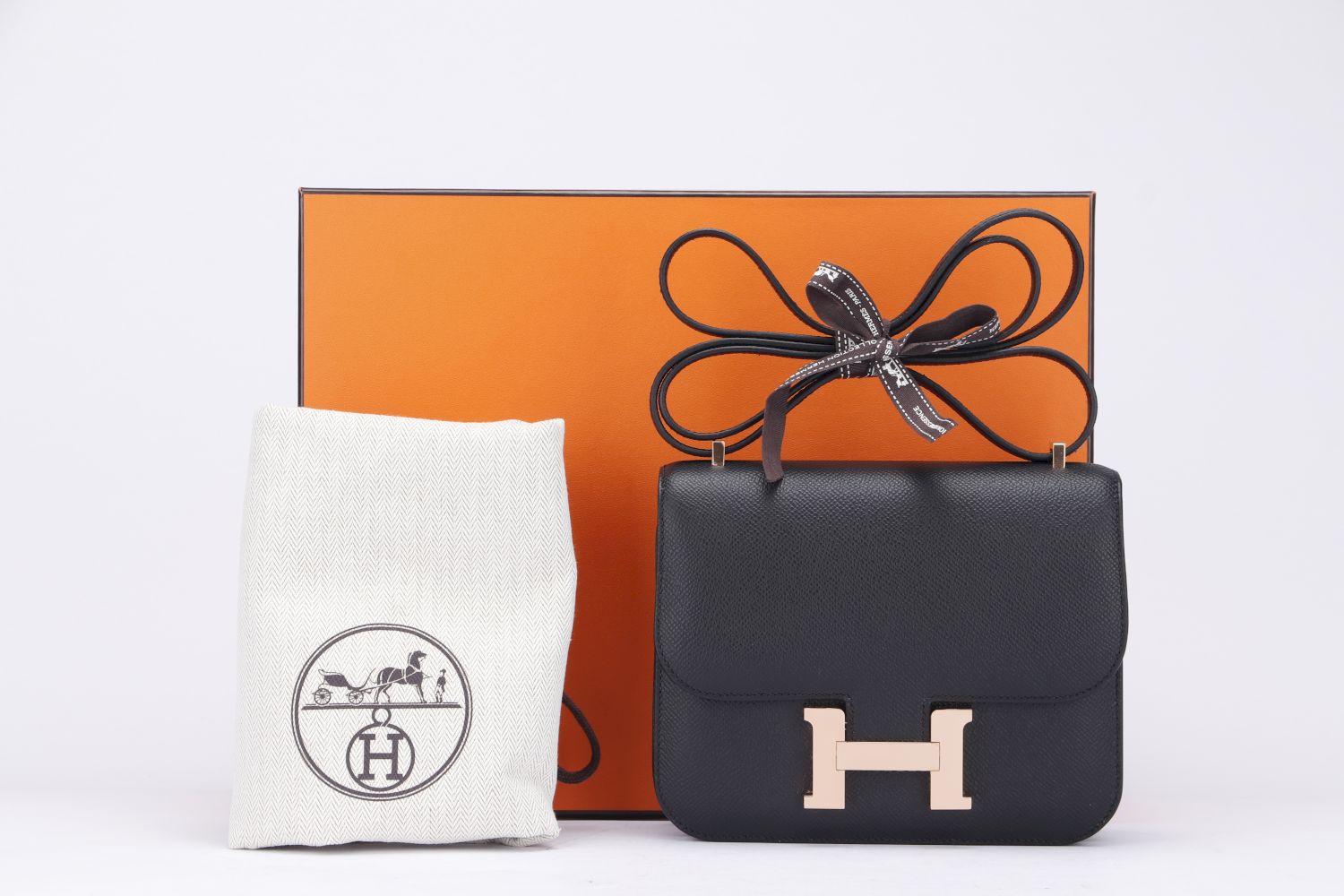 Hermes Constance HSS 18cm, Black Interior Rouge H, Epsom Leather