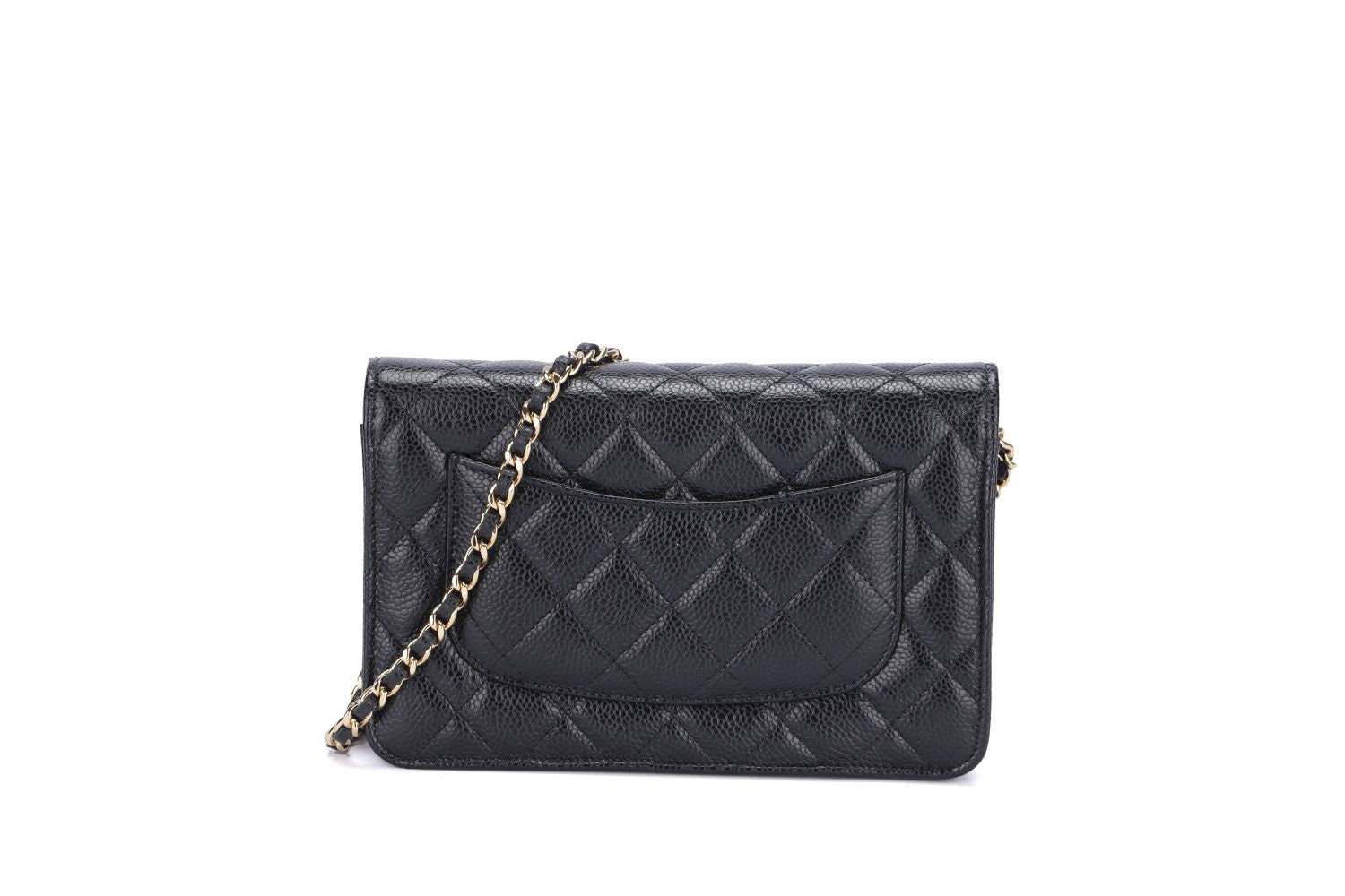 Chanel Classic Wallet On Chain (N24Cxxxx) Black Caviar, Gold Hardware, with Dust Cover & Box