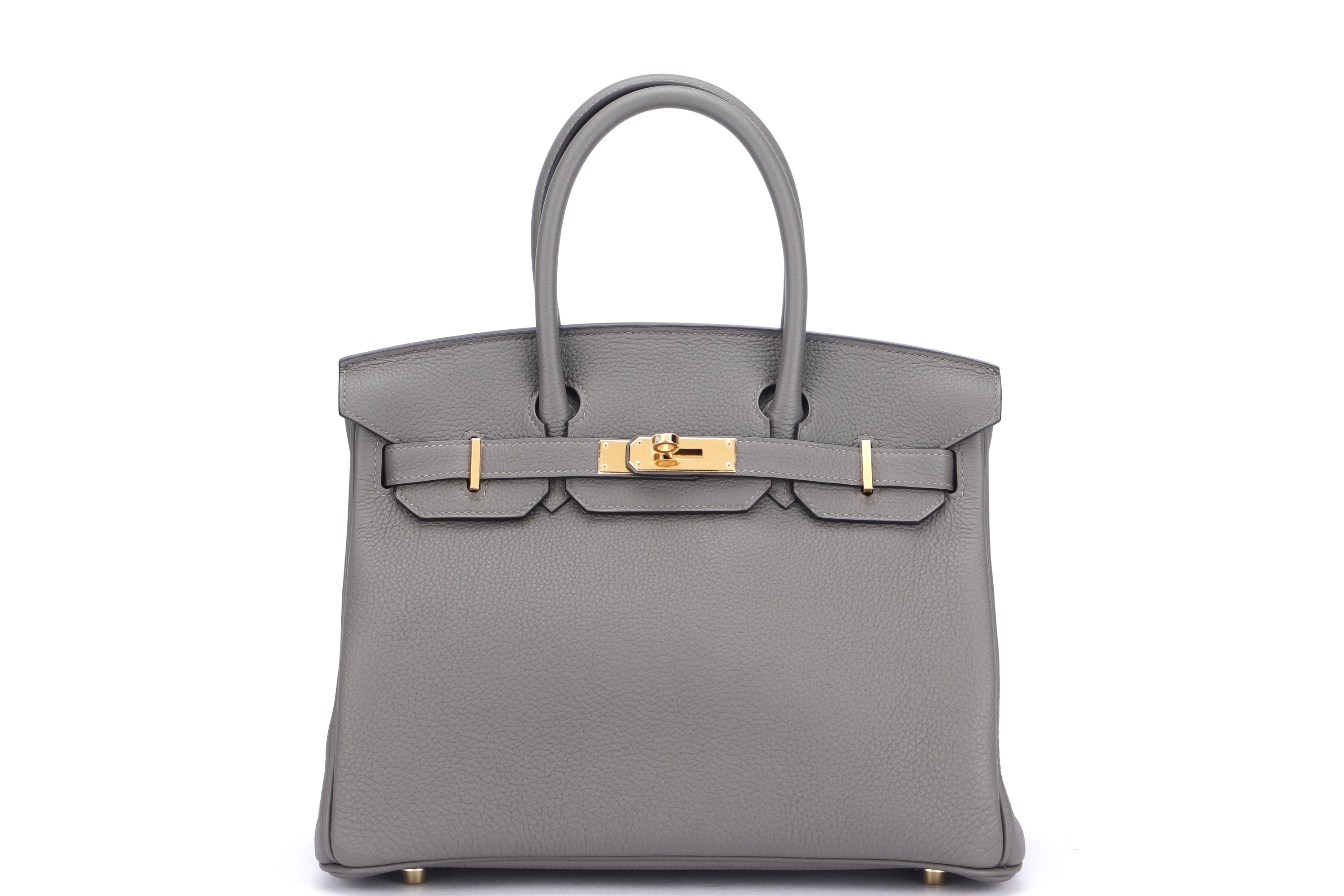 HERMES BIRKIN 30 (STAMP U) GRIS MEYER TOGO LEATHER GOLD HARDWARE, WITH KEYS, LOCK, DUST COVER & BOX