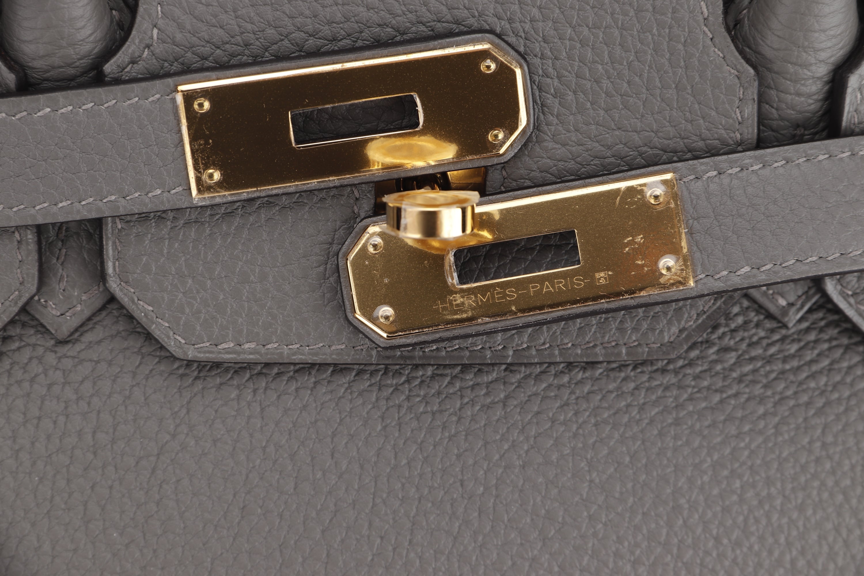 HERMES BIRKIN 30 (STAMP U) GRIS MEYER TOGO LEATHER GOLD HARDWARE, WITH KEYS, LOCK, DUST COVER & BOX