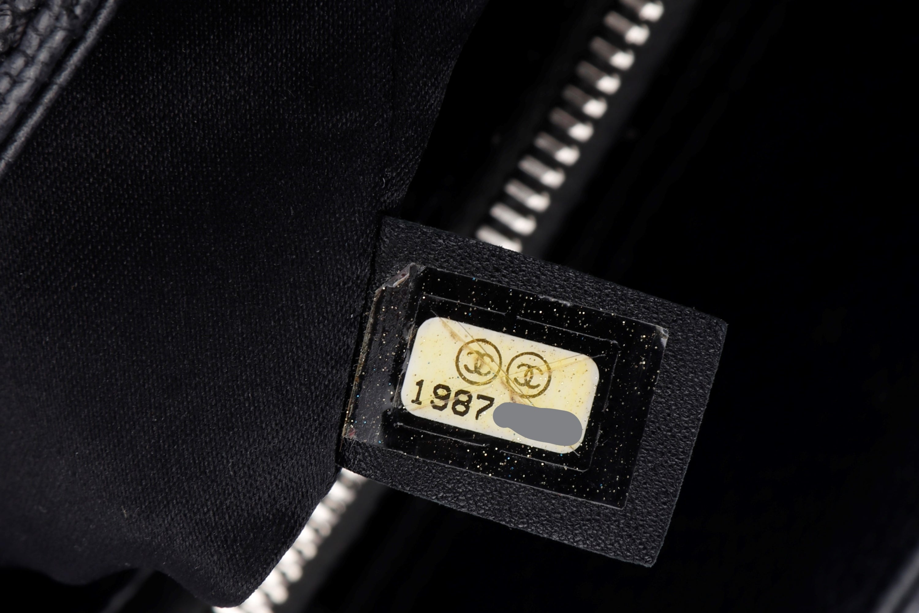 CHANEL GST (1987xxxx) BLACK CAVIAR LEATHER, SILVER HARDWARE, WITH CARD, NO DUST COVER & BOX