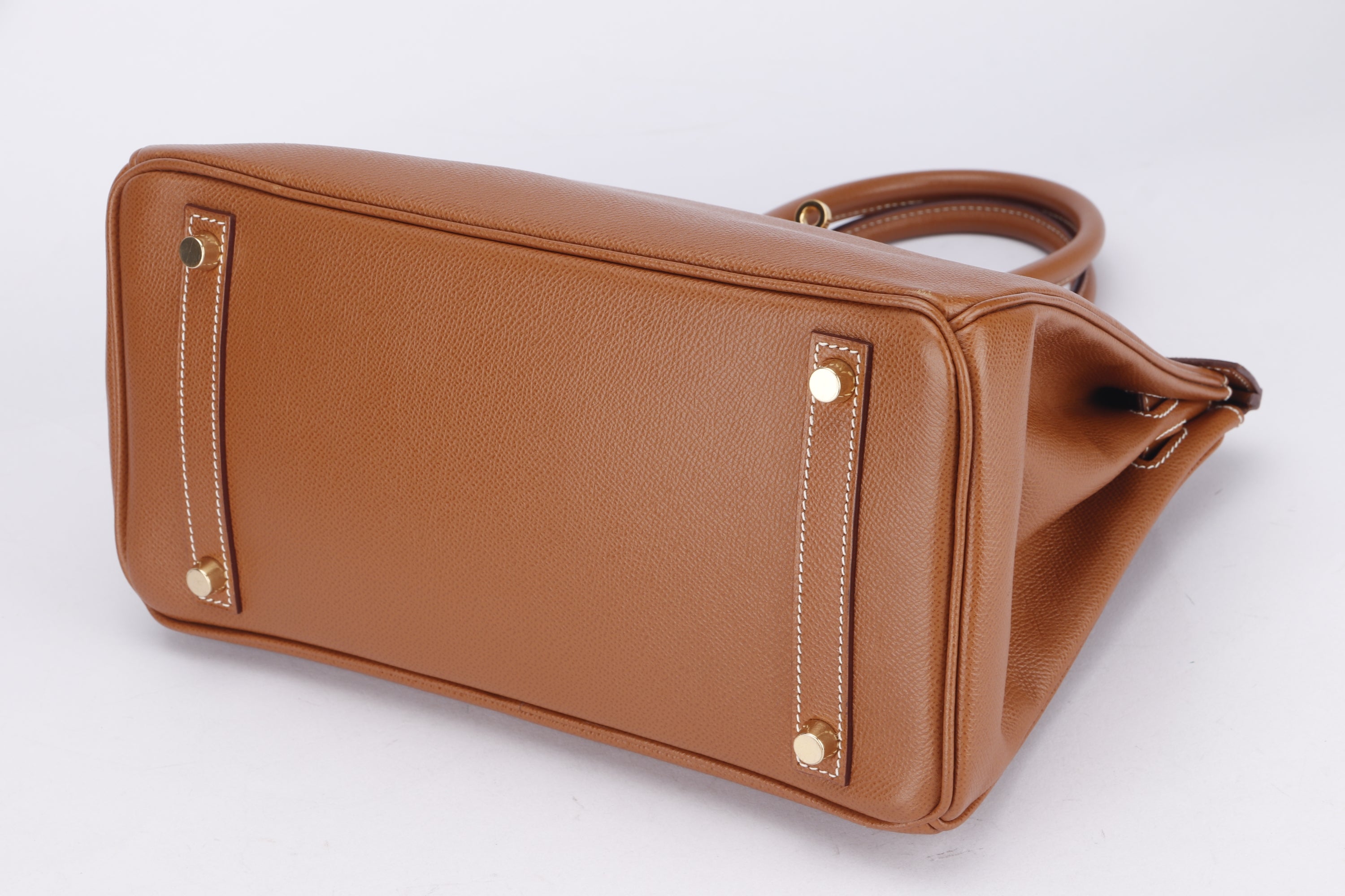 HERMES BIRKIN 30CM (STAMP G SQUARE) GOLD COLOR EPSOM LEATHER, GOLD HARDWARE, WITH LOCK, KEYS & DUST COVER