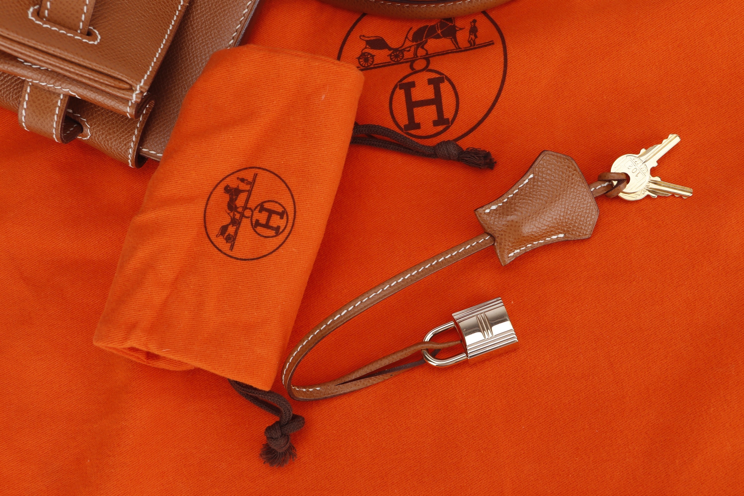 HERMES BIRKIN 30CM (STAMP G SQUARE) GOLD COLOR EPSOM LEATHER, GOLD HARDWARE, WITH LOCK, KEYS & DUST COVER