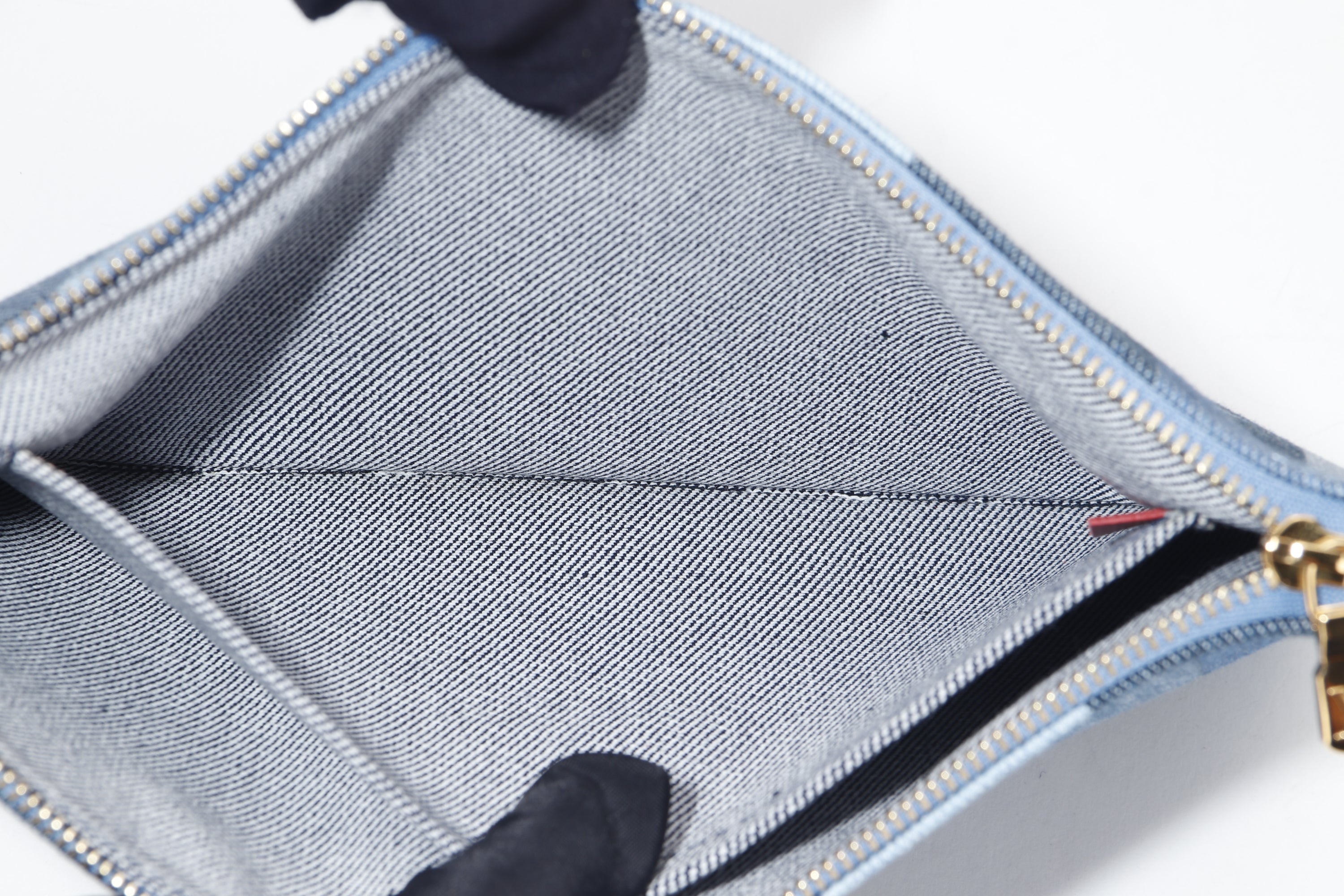 LOUIS VUITTON M44981 DENIM PATCHWORK NEVERFULL (AR5109) MM SIZE RED TRIM, WITH POUCH & DUST COVER