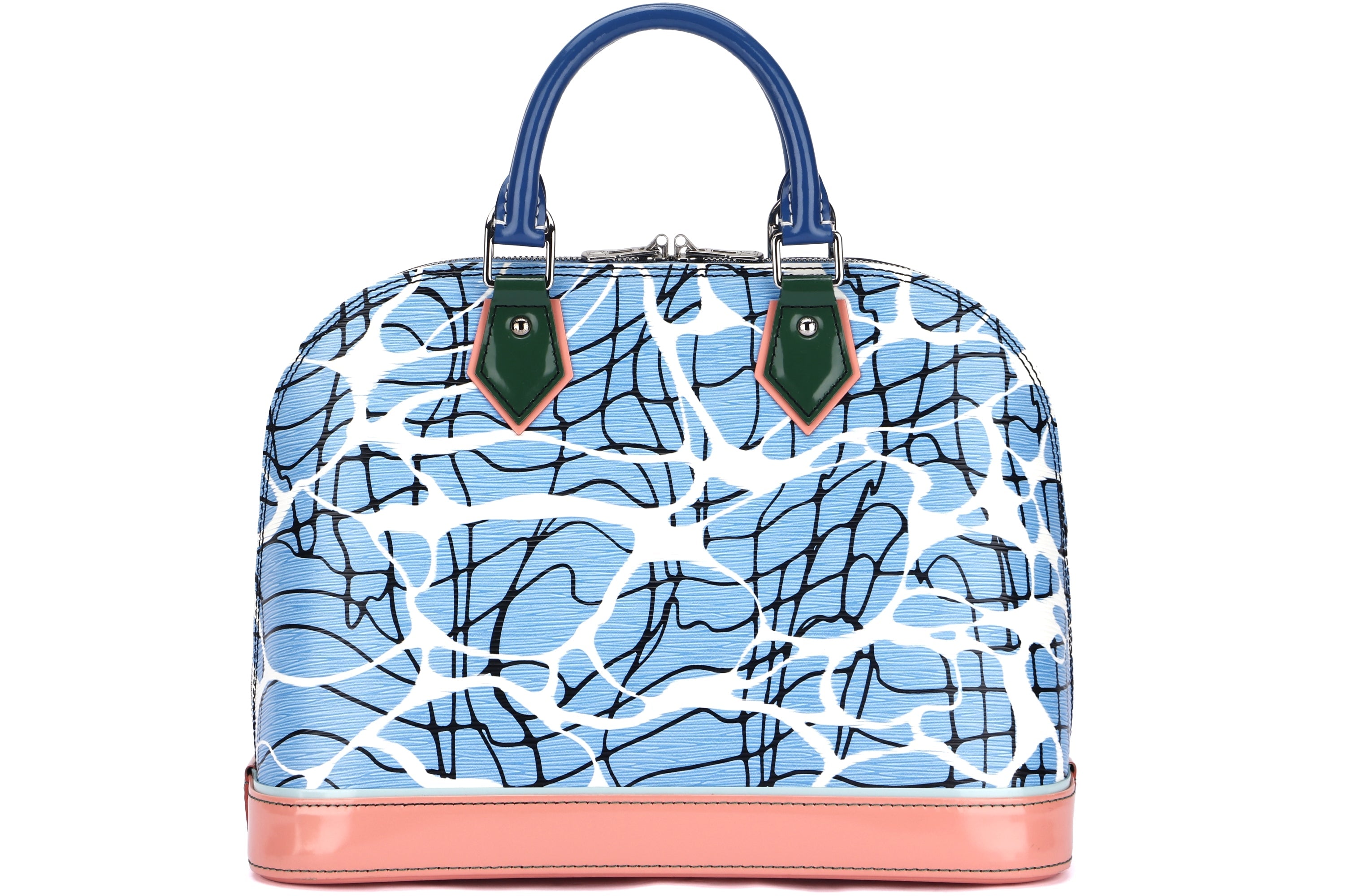 LOUIS VUITTON ALMA AQUA PRINT HANDBAG (FL3185), WITH KEYS, LOCK & DUST COVER
