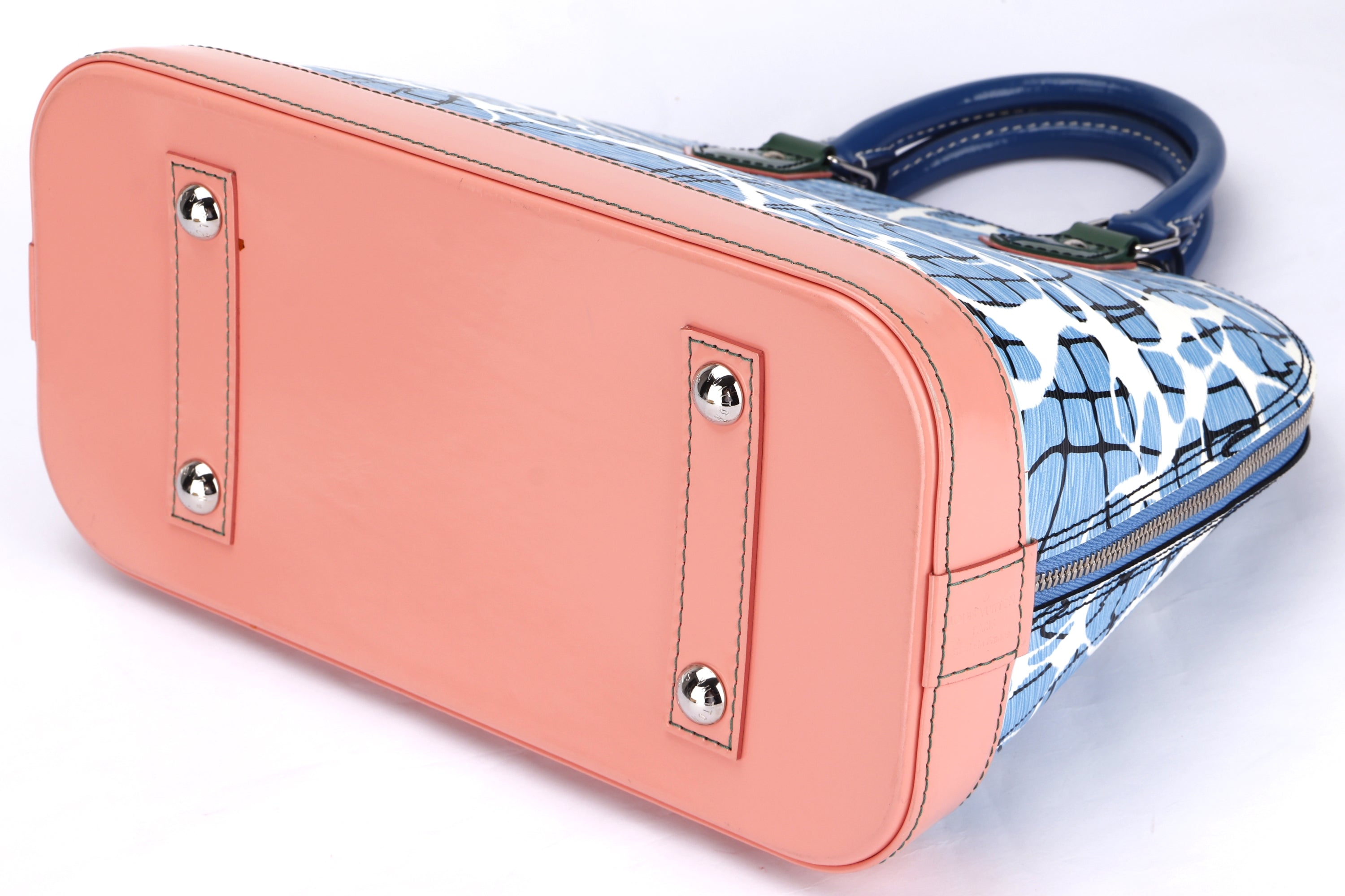 LOUIS VUITTON ALMA AQUA PRINT HANDBAG (FL3185), WITH KEYS, LOCK & DUST COVER