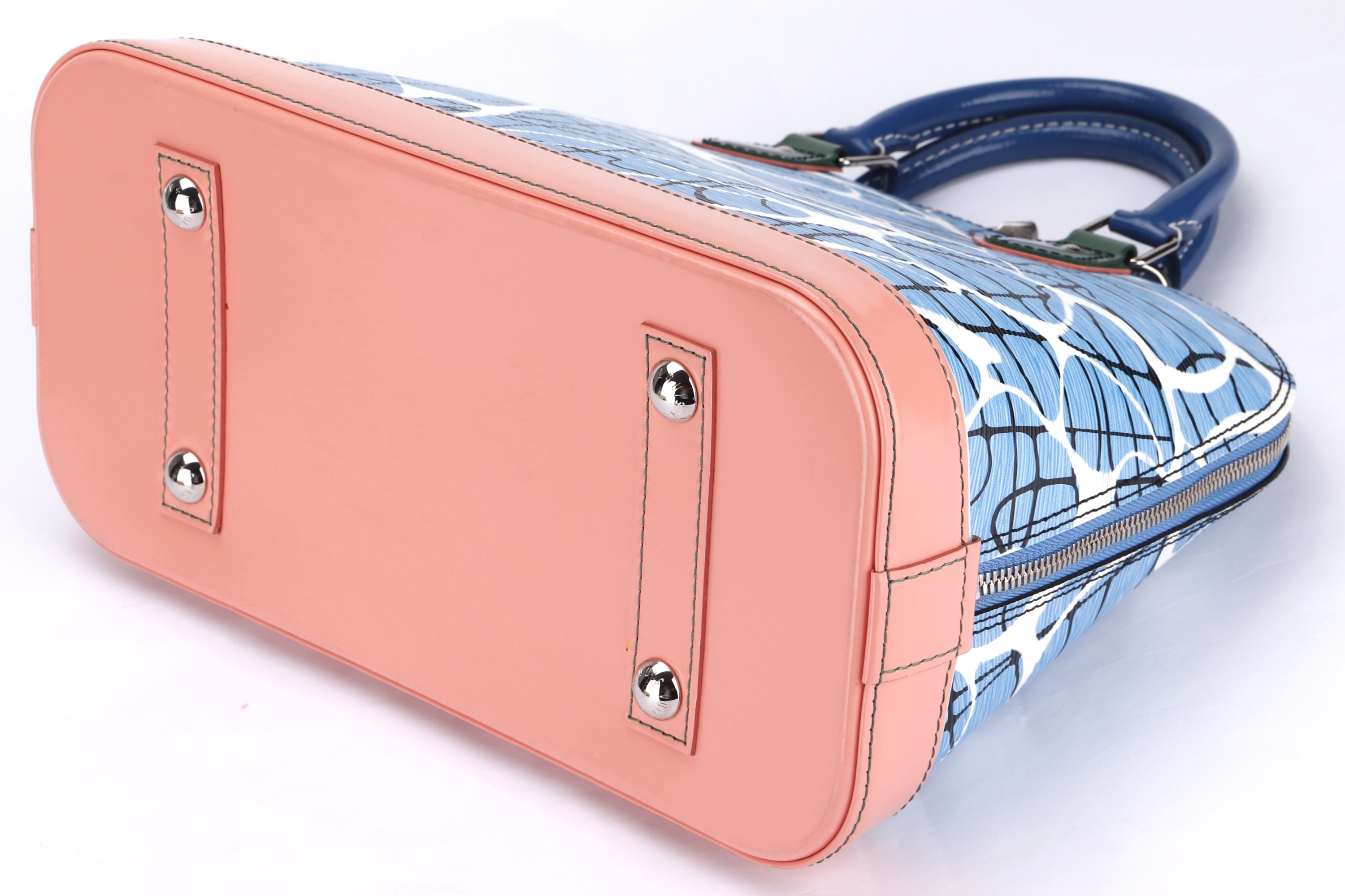 LOUIS VUITTON ALMA AQUA PRINT HANDBAG (FL3185), WITH KEYS, LOCK & DUST COVER