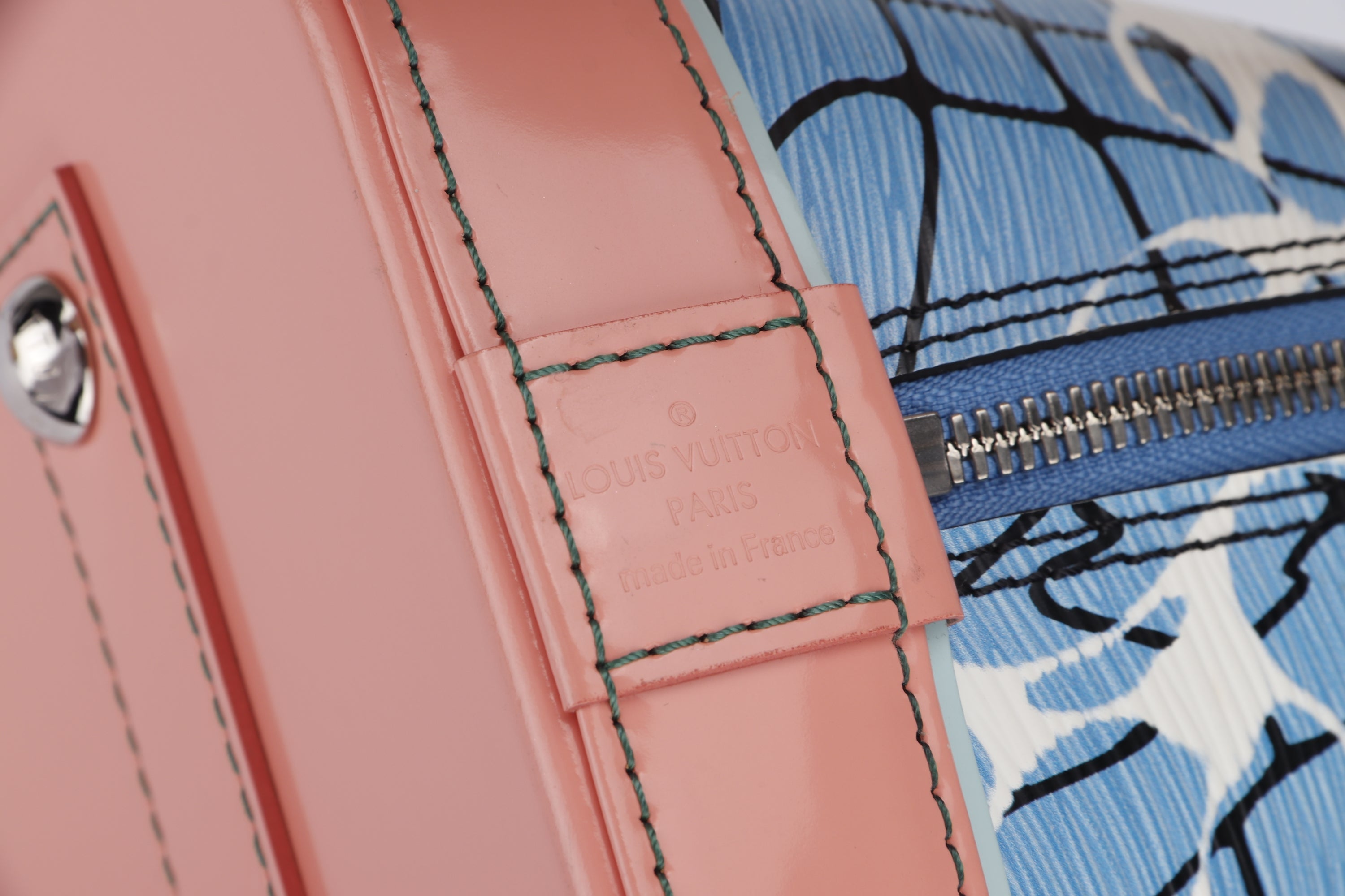 LOUIS VUITTON ALMA AQUA PRINT HANDBAG (FL3185), WITH KEYS, LOCK & DUST COVER