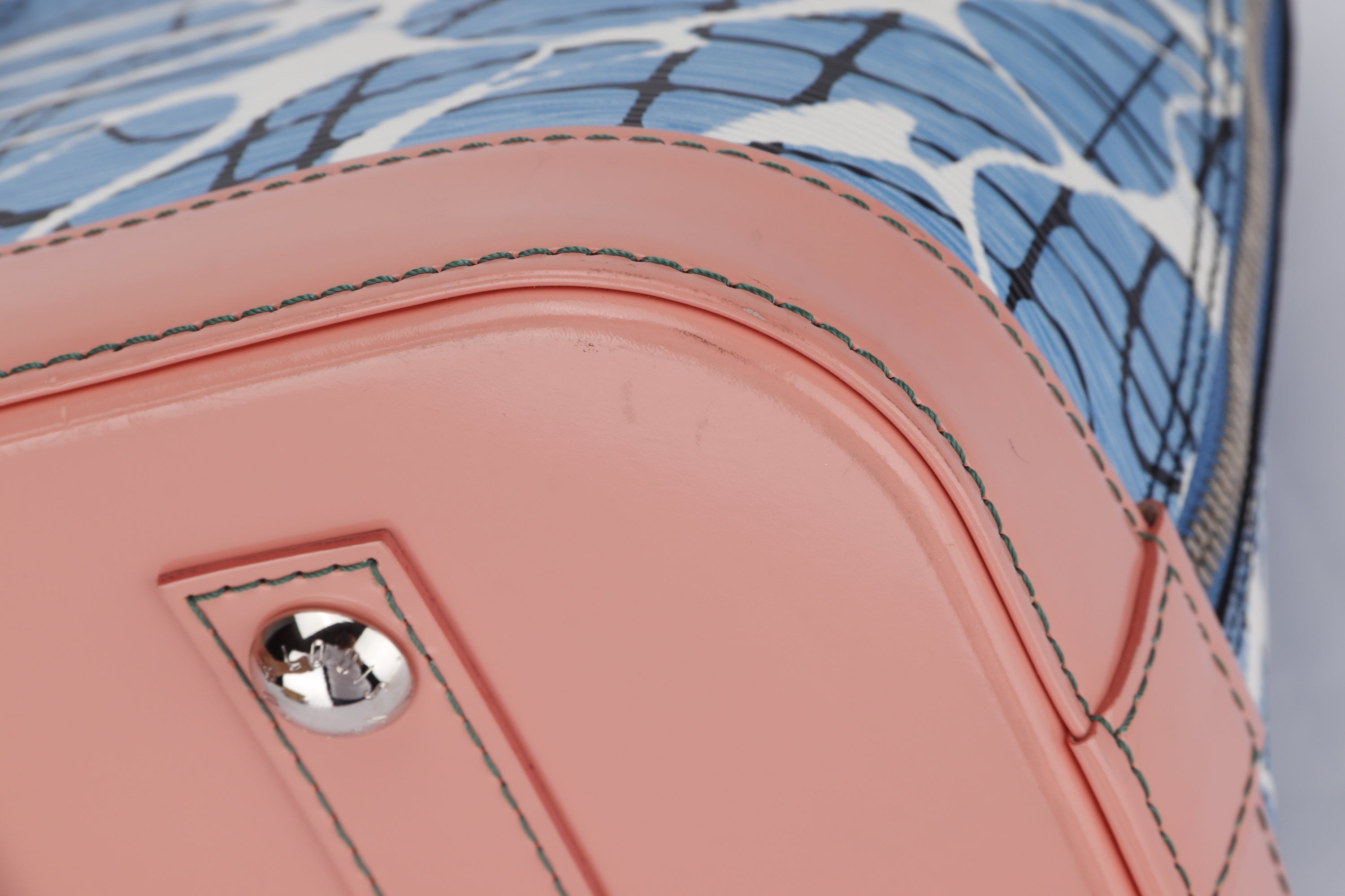 LOUIS VUITTON ALMA AQUA PRINT HANDBAG (FL3185), WITH KEYS, LOCK & DUST COVER