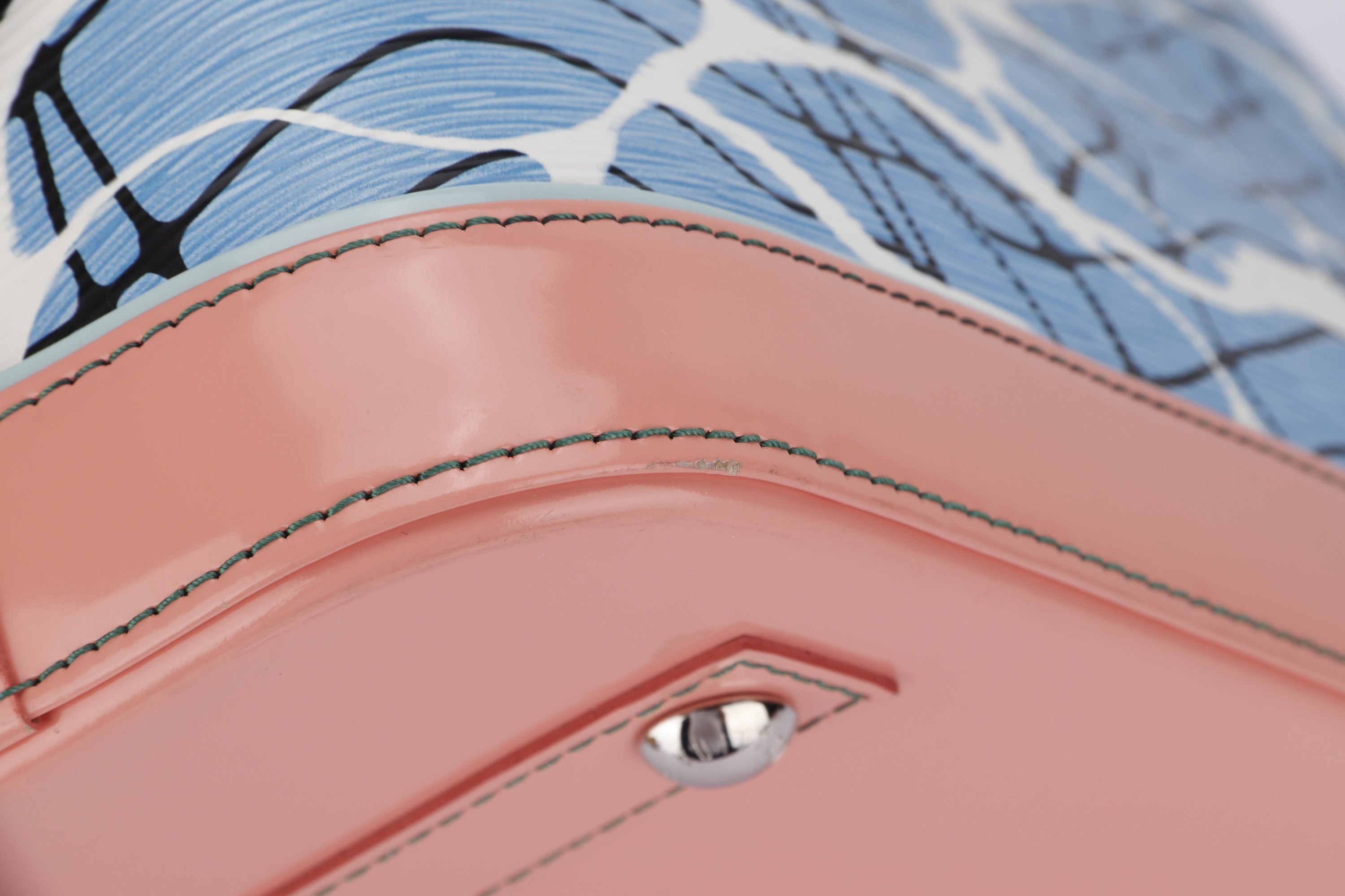 LOUIS VUITTON ALMA AQUA PRINT HANDBAG (FL3185), WITH KEYS, LOCK & DUST COVER