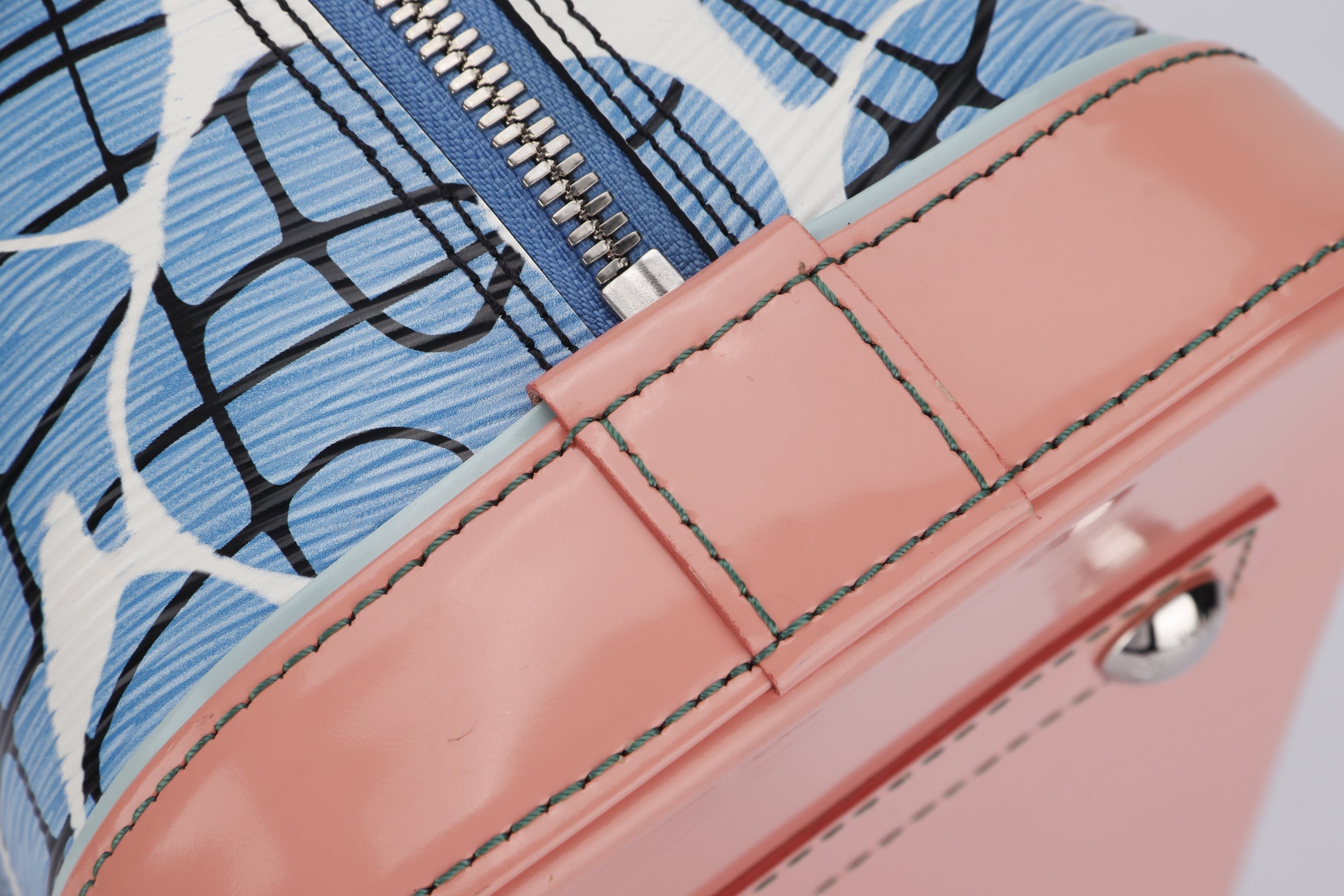 LOUIS VUITTON ALMA AQUA PRINT HANDBAG (FL3185), WITH KEYS, LOCK & DUST COVER