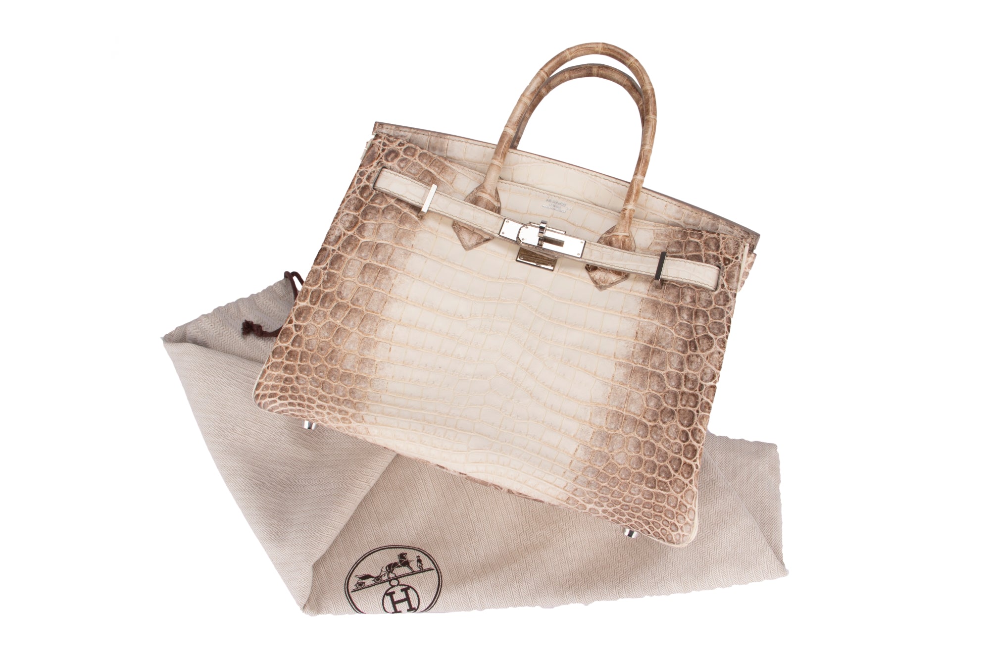 (Exotic) Hermes Birkin 30 Himalaya, Stamp L, Niloticus Leather, Silver Hardware, with Lock, Keys and Dust Cover