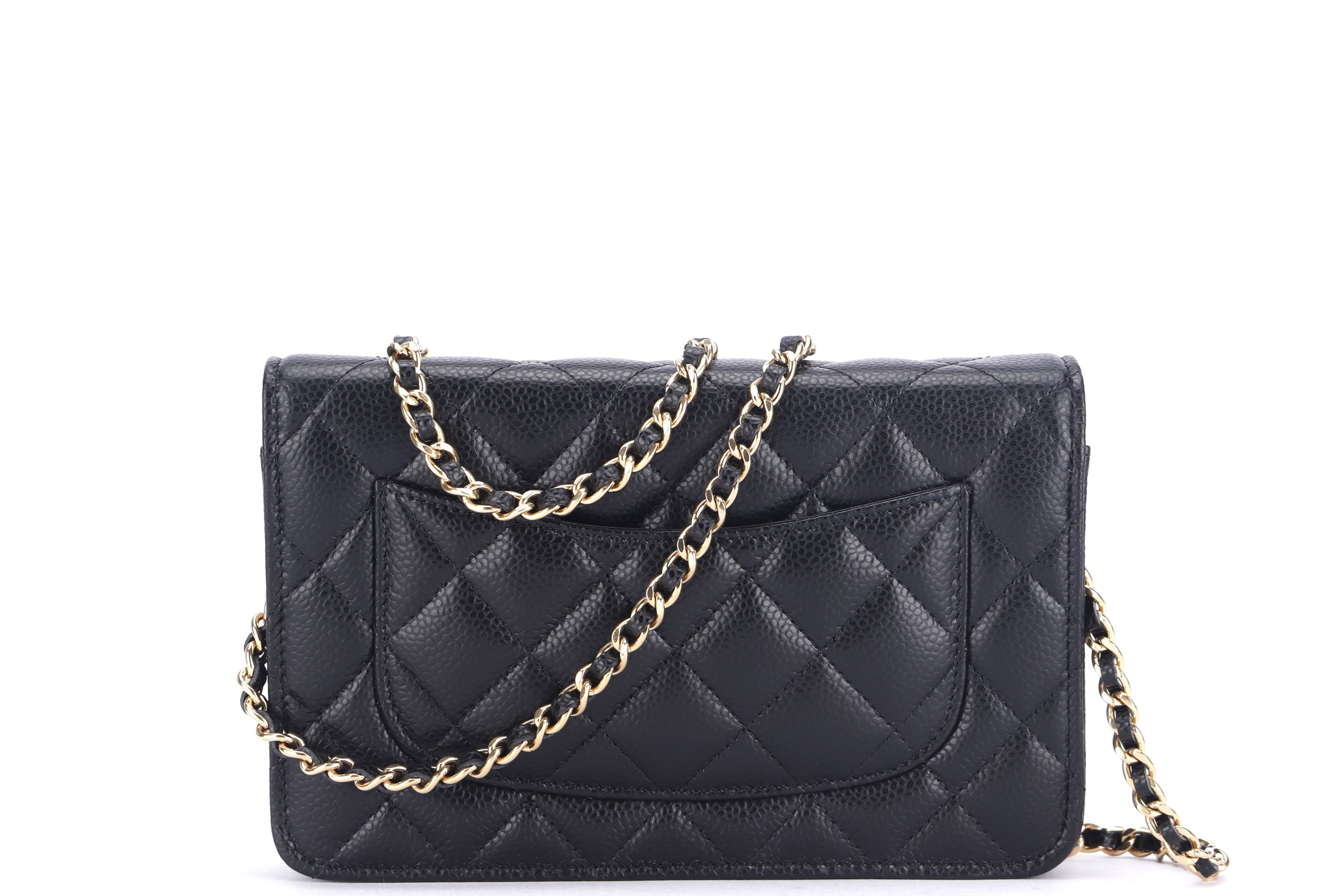 CHANEL CLASSIC WOC (H1GAxxxx) BLACK CAVIAR GOLD HARDWARE, WITH DUST COVER & BOX