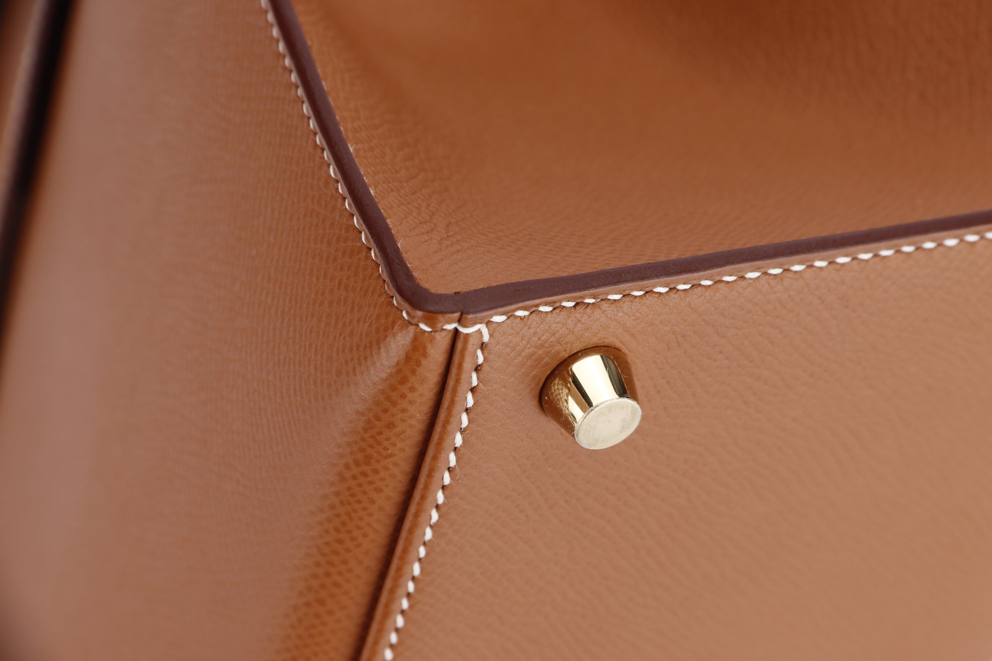 Hermes Kelly 28 Sellier (Stamp U) Gold Color Epsom Leather, Gold Hardware, with Strap, Keys, Lock, Raincoat, Dust Cover & Box