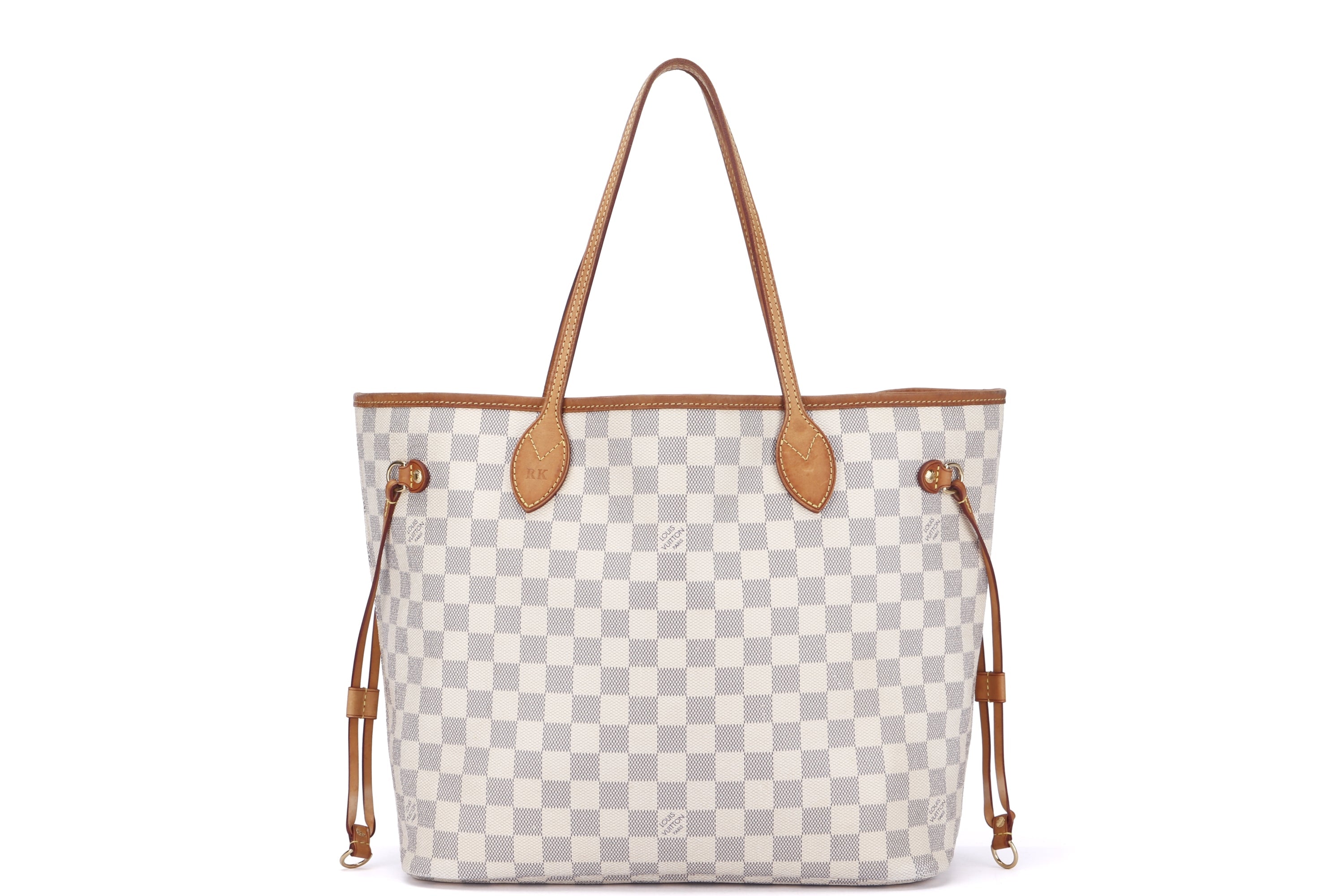 LOUIS VUITTON N51110 NEVERFULL (SA4100) MM SIZE, DAMIER AZUR CANVAS, NO DUST COVER