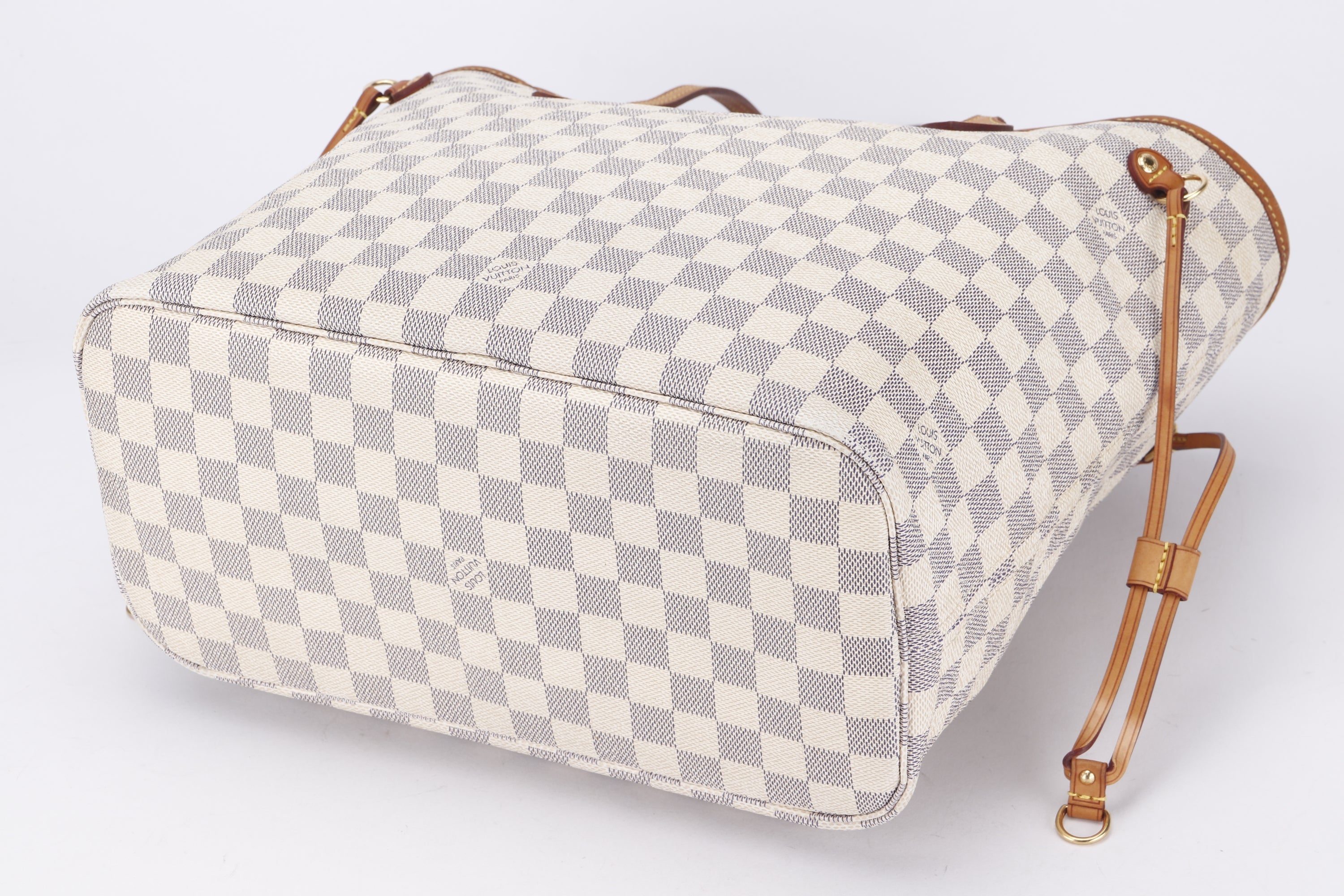 LOUIS VUITTON N51110 NEVERFULL (SA4100) MM SIZE, DAMIER AZUR CANVAS, NO DUST COVER