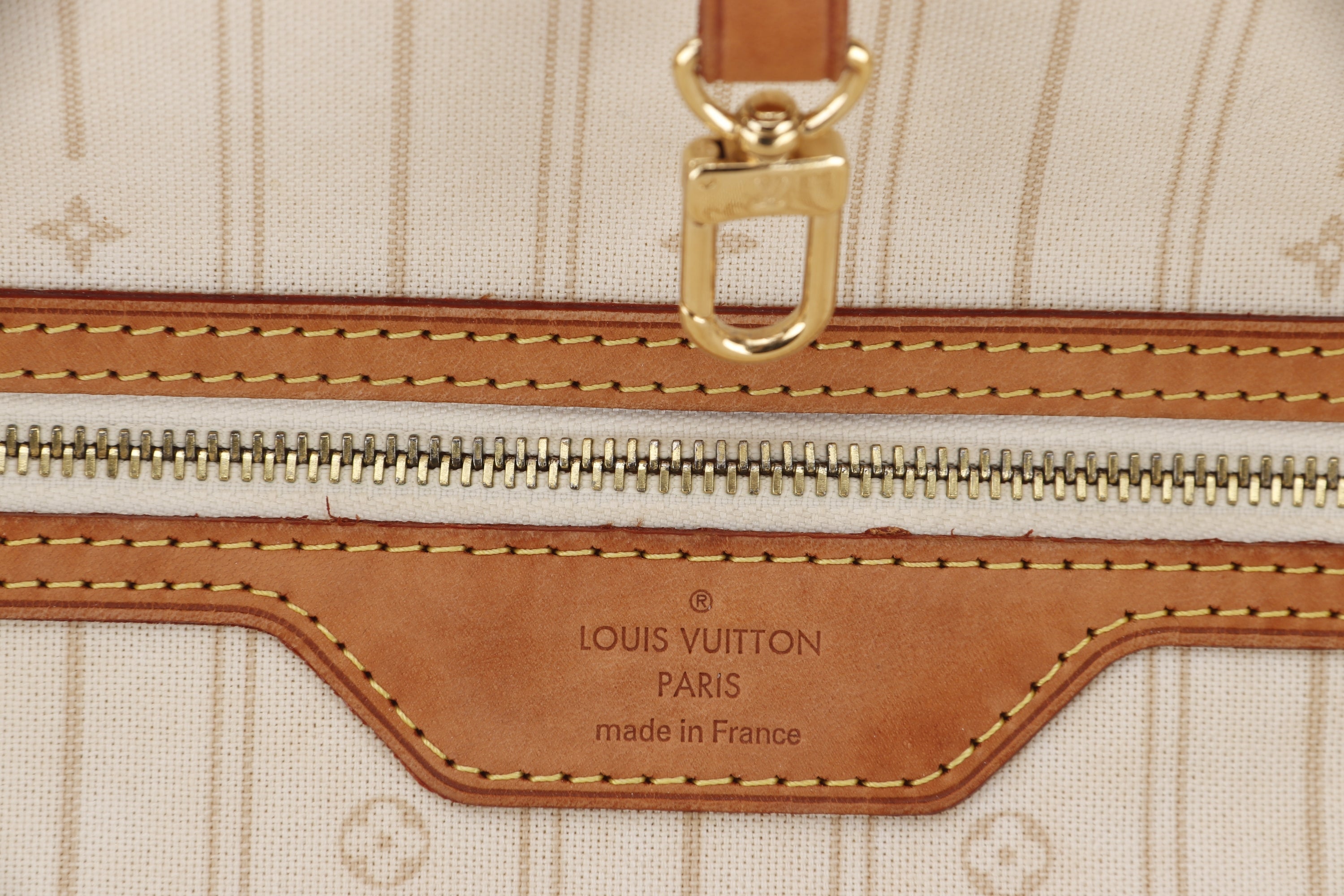 LOUIS VUITTON N51110 NEVERFULL (SA4100) MM SIZE, DAMIER AZUR CANVAS, NO DUST COVER