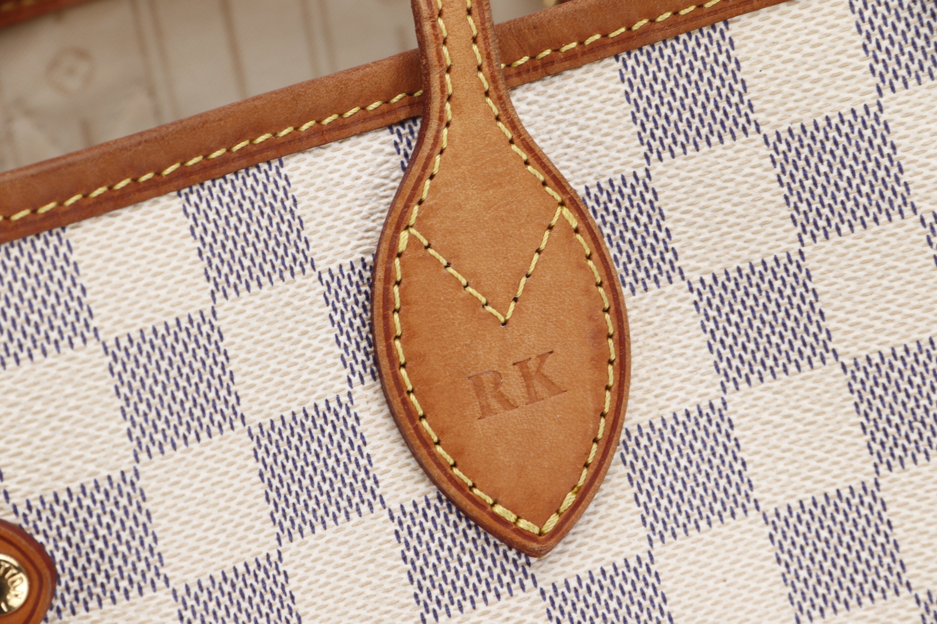 LOUIS VUITTON N51110 NEVERFULL (SA4100) MM SIZE, DAMIER AZUR CANVAS, NO DUST COVER