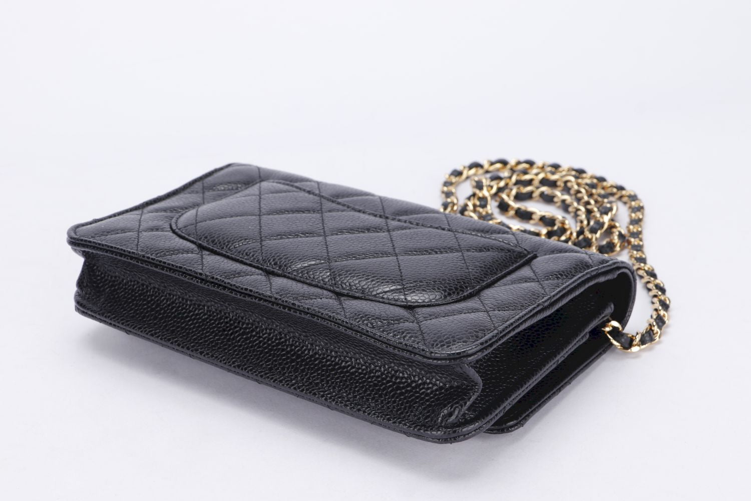 Chanel Classic Wallet On Chain (N24Cxxxx) Black Caviar, Gold Hardware, with Dust Cover & Box