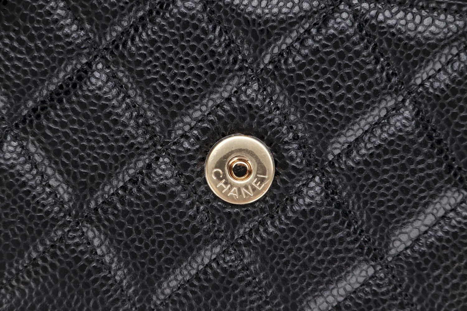 Chanel Classic Wallet On Chain (N24Cxxxx) Black Caviar, Gold Hardware, with Dust Cover & Box