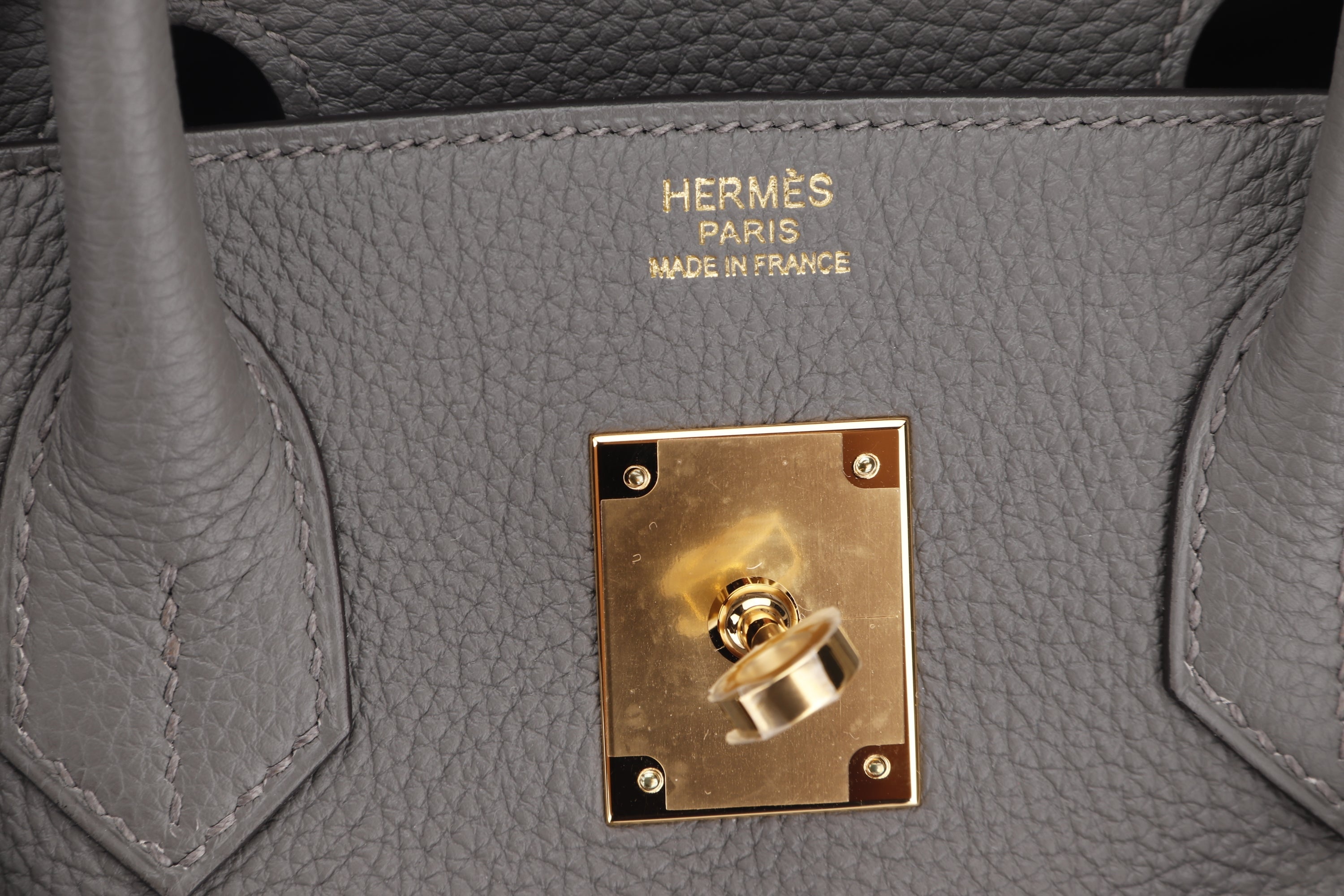 HERMES BIRKIN 30 (STAMP U) GRIS MEYER TOGO LEATHER GOLD HARDWARE, WITH KEYS, LOCK, DUST COVER & BOX