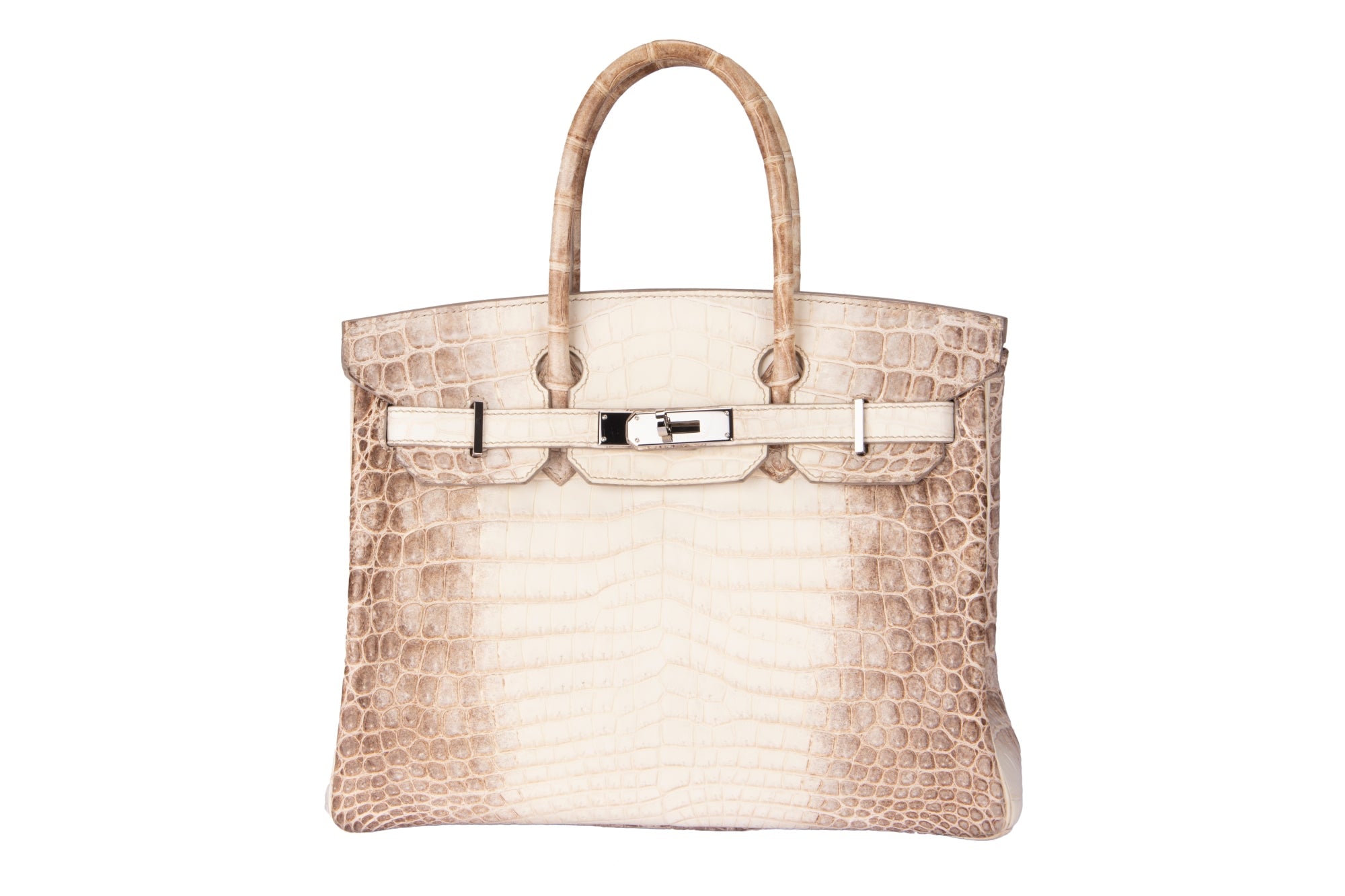 (Exotic) Hermes Birkin 30 Himalaya, Stamp L, Niloticus Leather, Silver Hardware, with Lock, Keys and Dust Cover