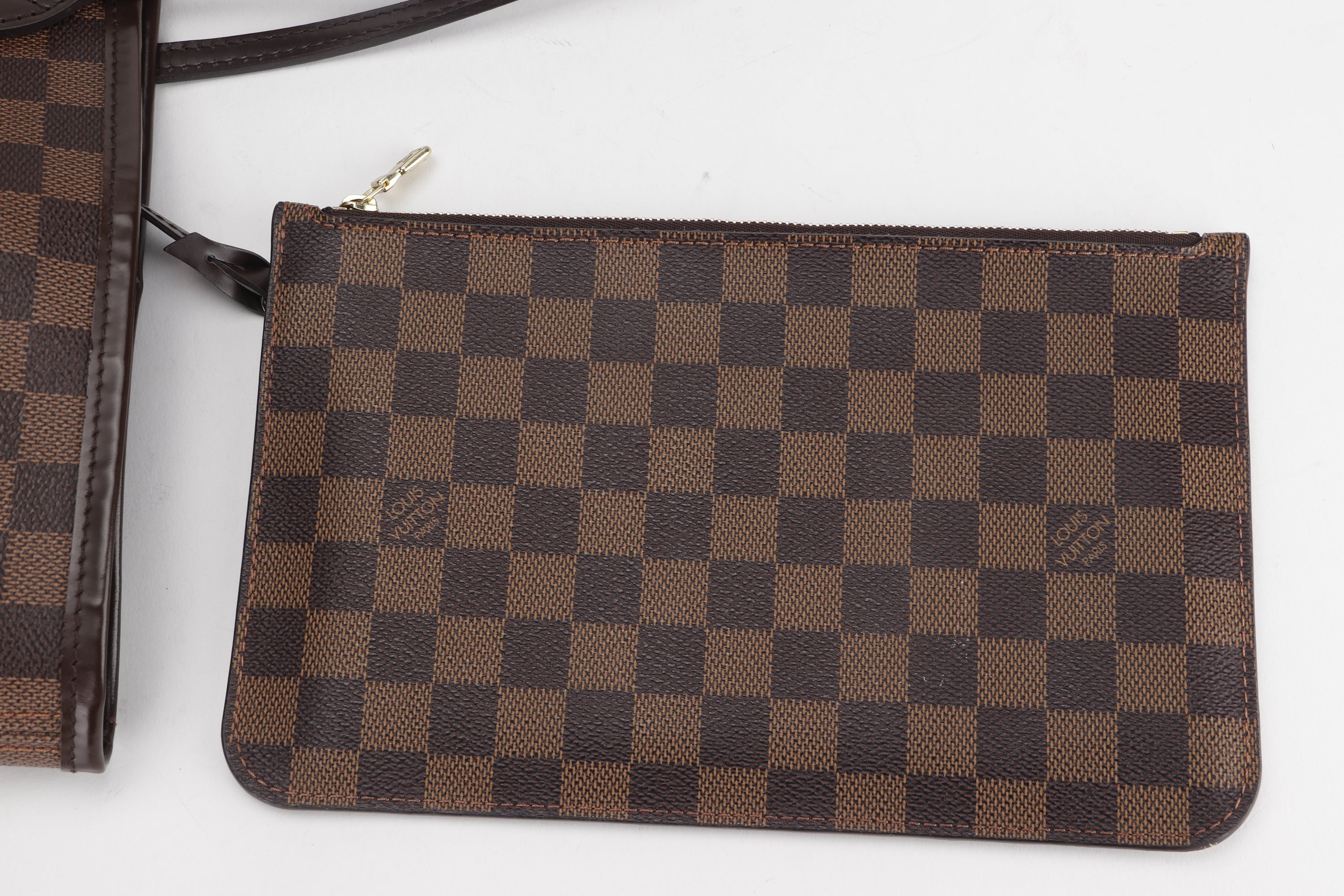 LOUIS VUITTON N41357 NEVERFULL (FL1134) GM SIZE, DAMIER EBENE, WITH POUCH & DUST COVER