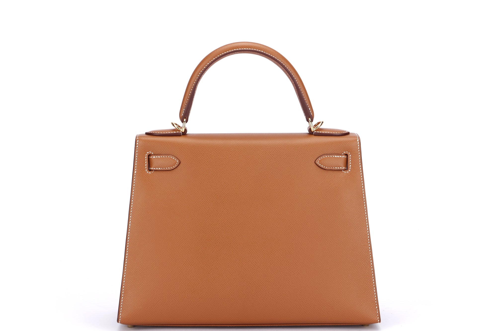 Hermes Kelly 28 Sellier (Stamp U) Gold Color Epsom Leather, Gold Hardware, with Strap, Keys, Lock, Raincoat, Dust Cover & Box